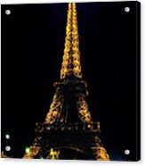 Golden Eiffel Tower Acrylic Print