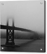 Golden Gate Bridge In Fog Acrylic Print