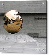 Golden Sphere By The Berkeley Library Acrylic Print