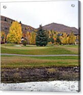 Golf Course In Autumn Acrylic Print
