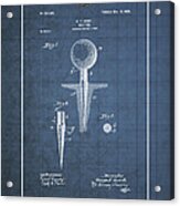 Golf Tee By George F. Grant - Vintage Patent Blueprint Acrylic Print
