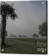 Golfing In The Fog Acrylic Print