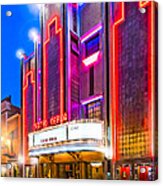 Gorgeous Art Deco Theater In Merida - Mexico At Night Acrylic Print