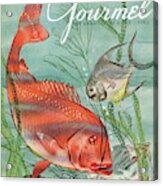 Gourmet Cover Featuring A Snapper And Pompano Acrylic Print