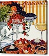 Gourmet Cover Of Fruit Tarts Acrylic Print