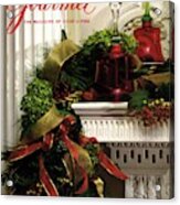 Gourmet Magazine Cover Featuring Christmas Garland Acrylic Print