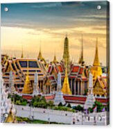 Grand Palace And Wat Phra Keaw At Sunset Acrylic Print