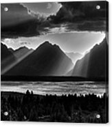 Grand Teton Light Beams Acrylic Print