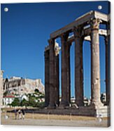 Greece, Athens, Temple Of Zeus Acrylic Print