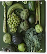 Green Fruits And Vegetables Acrylic Print