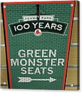 Green Monsta Seats Acrylic Print