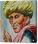 Green Turban Acrylic Print