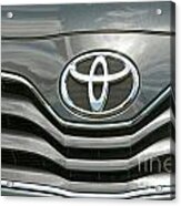 Grey Toyota Grill And Emblem Smile Acrylic Print