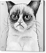 Grumpy Cat Portrait Acrylic Print