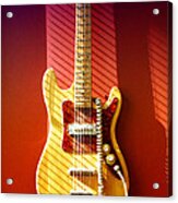 Guitar Artwork Red Acrylic Print