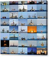 Gulf Of Mexico Oil Rigs Poster Acrylic Print