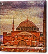 Hagia Sophia Digital Painting Acrylic Print