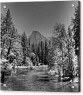 Half Dome And The Merced River - Yosemite National Park - California Acrylic Print
