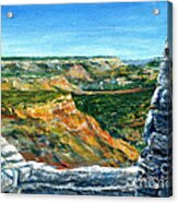Hand Painted Palo Duro Texas Landscape Acrylic Print