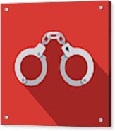 Handcuffs Flat Design Crime & Punishment Icon Acrylic Print