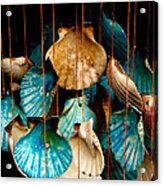 Hanging Together - Sea Shell Wind Chime Acrylic Print