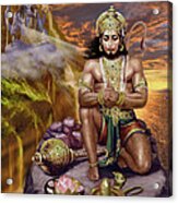 Hanuman Receives Lord Shiva's Blessings Acrylic Print