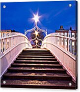 Ha'penny Bridge Steps - Dublin Acrylic Print