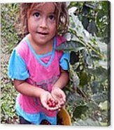 Coffee In Little Hands Acrylic Print