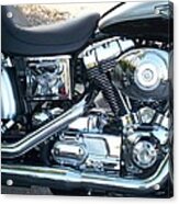 Harley Black And Silver Sideview Acrylic Print