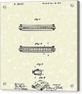 Harmonica 1876 Patent Art Acrylic Print