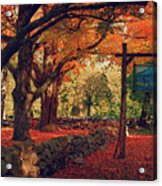 Hartwell Tavern Under Orange Fall Foliage Acrylic Print