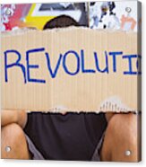Hashtag Revolution Sign Acrylic Print