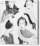 Hat Styles By Agnes Acrylic Print