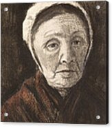 Head Of An Old Woman In A Scheveninger Acrylic Print