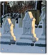 Headstones In Winter 2 Acrylic Print