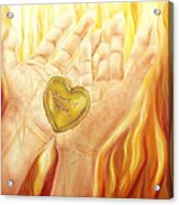 Heart Of Gold Acrylic Print