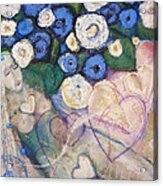 Hearts And Flowers Acrylic Print