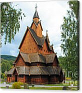 Heddal Stave Church In Norway Acrylic Print