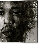 Hendrix   Black N White Acrylic Print