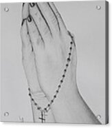 Her Praying Hands Acrylic Print