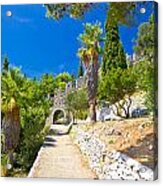 Historic Hvar Fortification Wall In Nature Acrylic Print