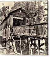 Historic Kymulga Covered Bridge Toned Acrylic Print