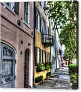 Historic Rainbow Row Acrylic Print