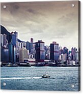 Hong Kong Island In The Cloudy Day Acrylic Print