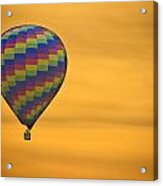 Hot Air Balloon Golden Flight Acrylic Print