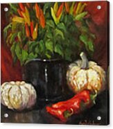 Hot Peppers And Gourds Acrylic Print