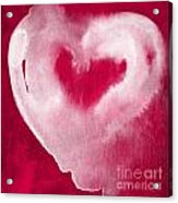 Hot Pink Heart Acrylic Print