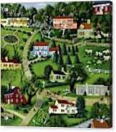 House And Garden Cover Featuring An Illustration Acrylic Print