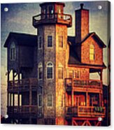 House In Rodanthe At Sunset Acrylic Print