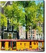 Houseboat In Amsterdam Acrylic Print
